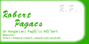 robert pagacs business card